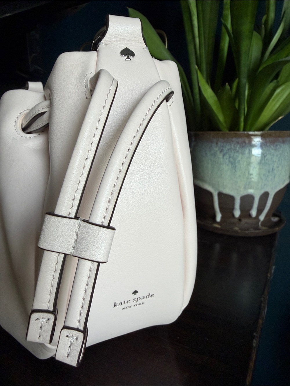 Kate Spade Soft Pleated Drawstring Crossbody in soft pink - Picture 6 of 9